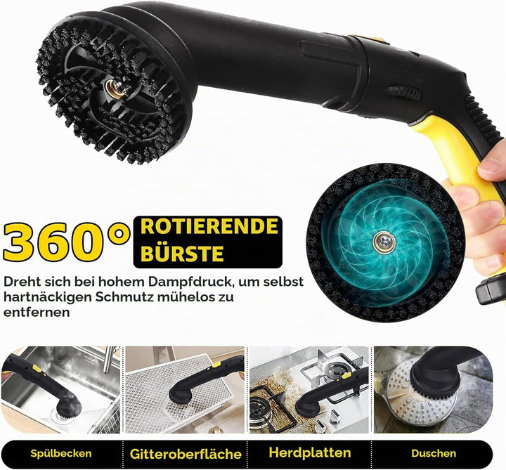 Dampfreiniger 2000W, Dampfdruck 5 Bar, Mehrzweck Dampfreiniger, Dampfreiniger Handgerät, Flächenleis