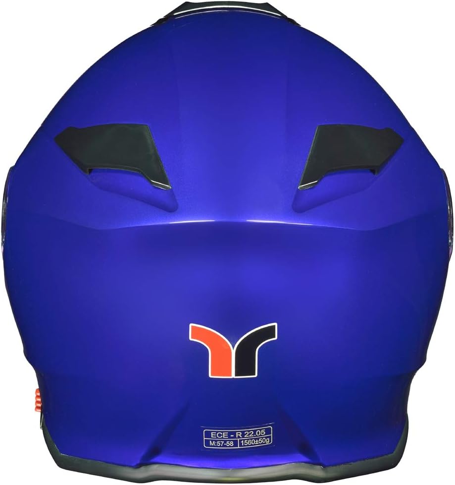 RS-982 Klapphelm Motorradhelm Pinlock Motorrad Modular Roller Conzept Helm Blau XS (53-54), Blau XS