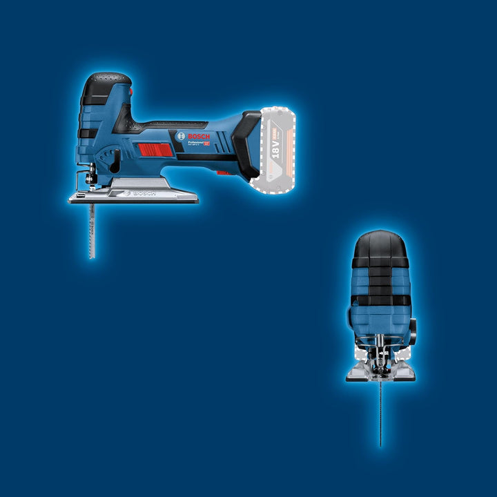 Bosch Professional 18V System Akku Stichsäge GST 18V-LI S (Stabversion, Schnitttiefe in Holz/Alu/Met