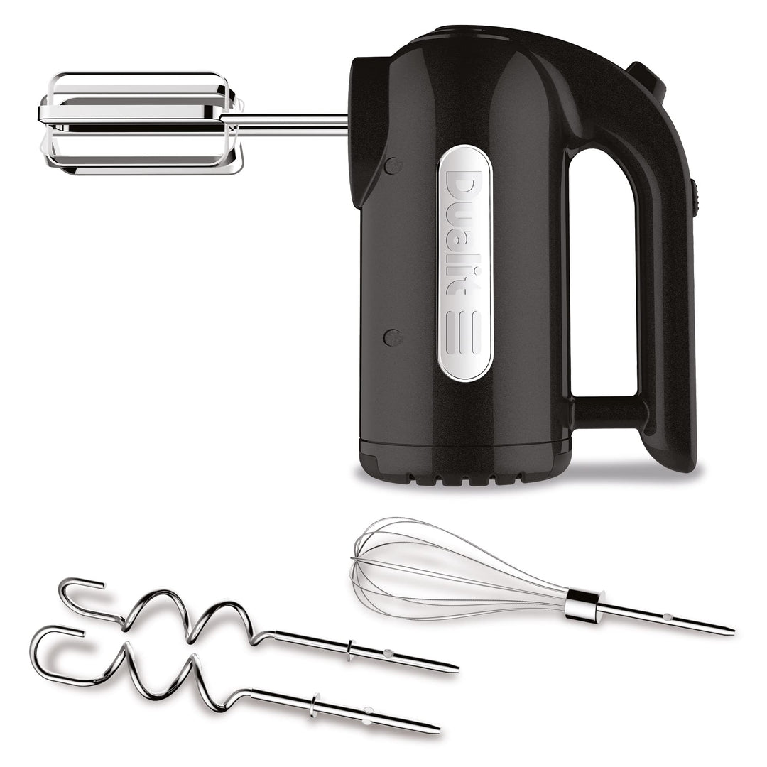 Dualit Handrührer - Schwarz, 400W, 4 Stufen, Einziehbares Kabel - Rührgerät Küche Ideal zum Backen m
