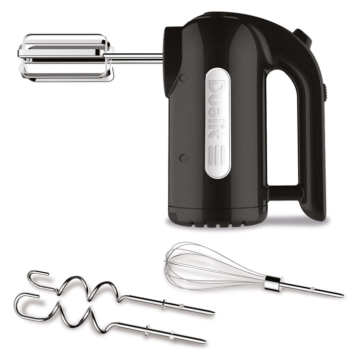 Dualit Handrührer - Schwarz, 400W, 4 Stufen, Einziehbares Kabel - Rührgerät Küche Ideal zum Backen m