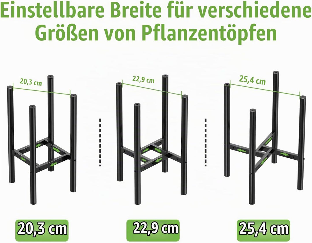 Bomclap Verstellbarer Pflanzenständer, Pflanzenständer aus Metall Moderner Blumentopfhalter für Inne
