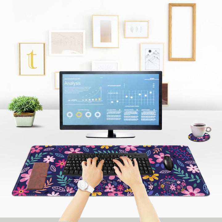 ToLuLu Erweitertes Gaming-Mauspad, Memory-Schaum, ergonomische Tastatur-Maus-Handgelenkauflage, gros