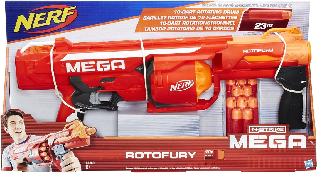 NERF Hasbro B1269EU4 - N-Strike Elite MEGA RotoFury, Spielzeugblaster