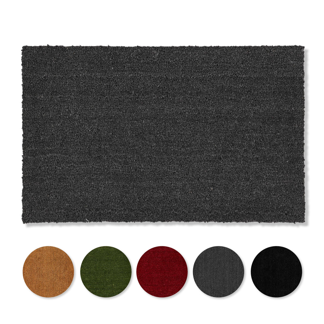 Carpido rutschfeste Kokosmatte - 100 x 400 cm Grau - Nachhaltige Naturfaser für den überdachten Auss