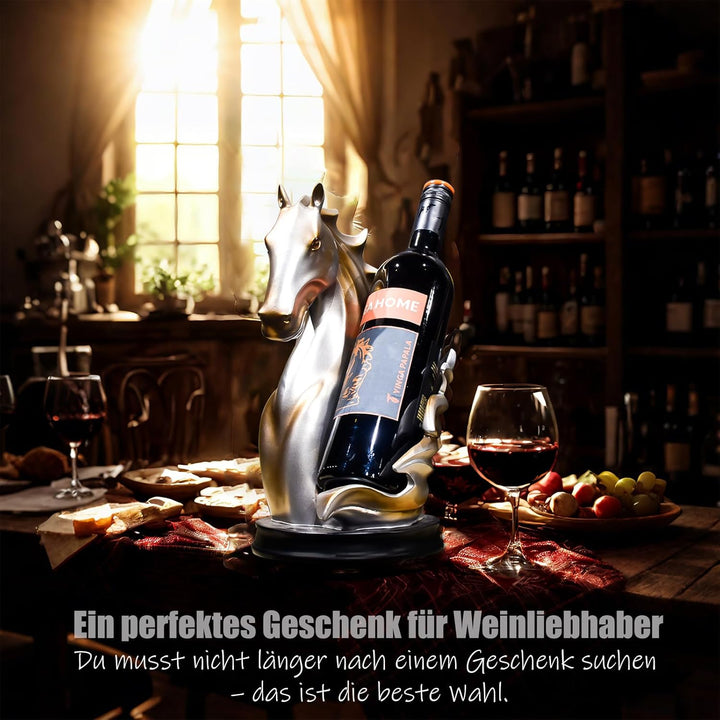 YINGAVERSAI Weinflaschenhalter Weinregale Tischpferd Statue als Zuhause Küche Weinkeller Dekorative