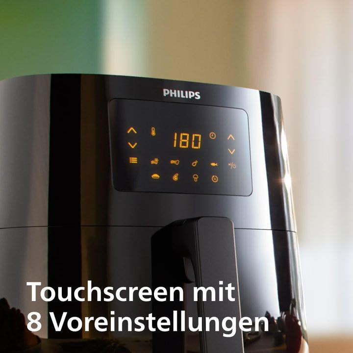 Philips Essential Airfryer XL - 6.2L, Fritteuse ohne Öl, Rapid Air Heisslufttechnologie, Touchscreen