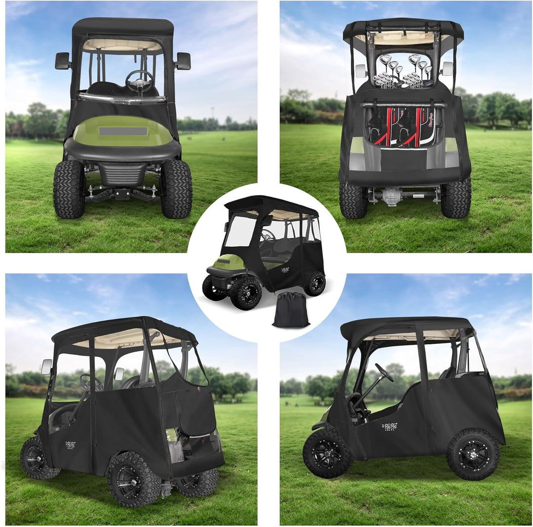 10L0L Golf Cart Deluxe Enclosure für 2 Passagiere Club Car Precedent & Temo,600D Winddicht Wasserdic