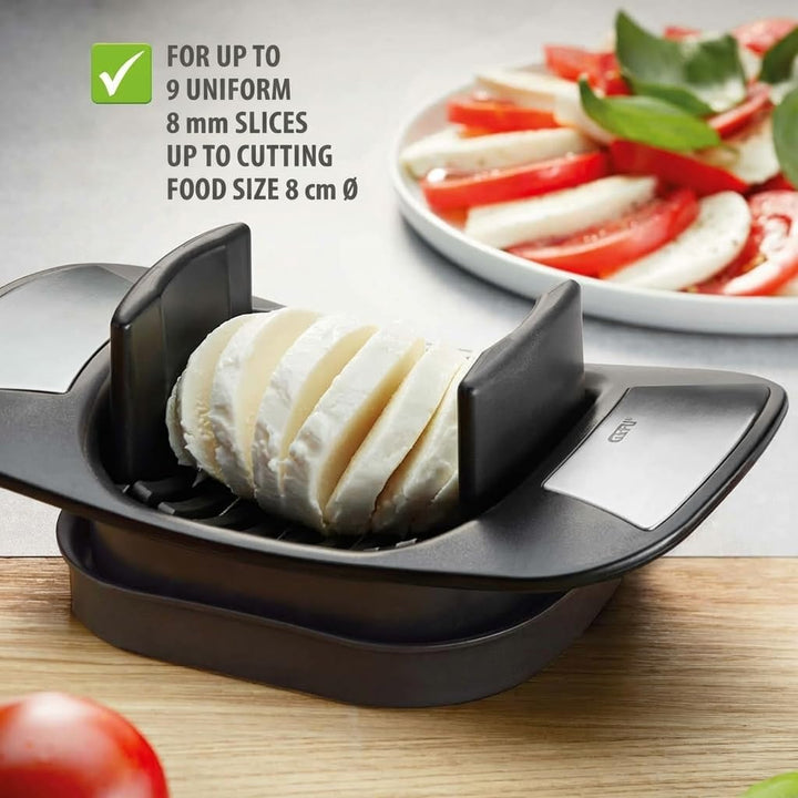 GEFU Tomaten- und Mozzarellaschneider CAPRESE - Scheibenschneider für Tomaten und Mozzarella - mit g