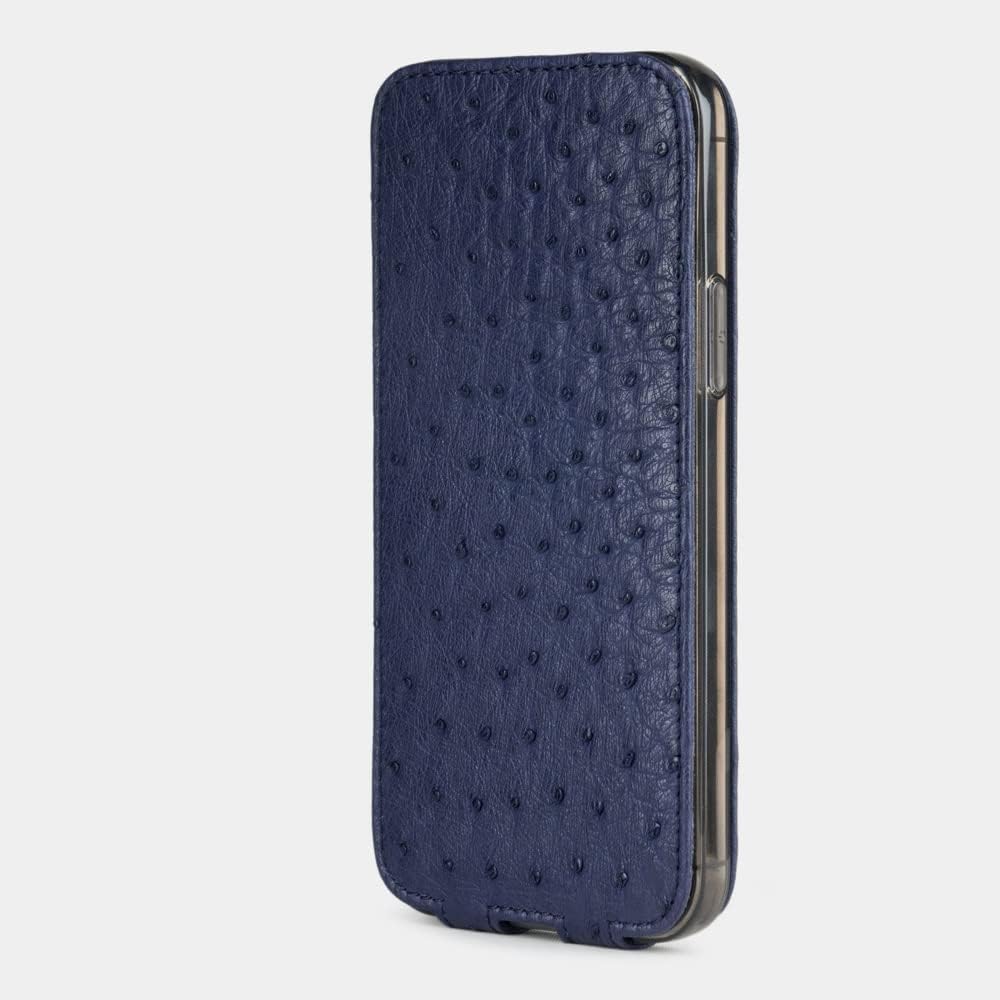 Marcel Robert - LederHülle für iPhone 12 Mini - Patentiertes Modell - hergestellt aus echten Strauss