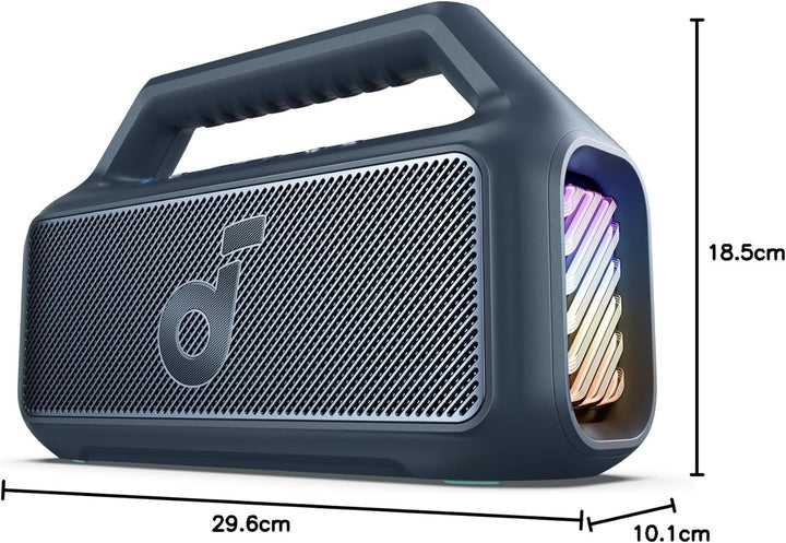 soundcore by Anker, Boom 2 Outdoor-Lautsprecher, 80W, Subwoofer, BassUp 2.0, 24h Akku, IPX7 Wasserdi