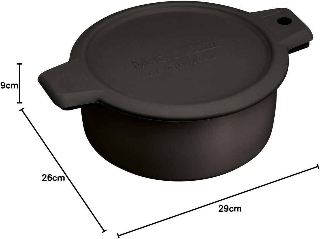 KitchenCraft Mikrowellen-Grill- und Bräunungspfanne, Schnelles Kochen, Backofenqualität, Stabil und