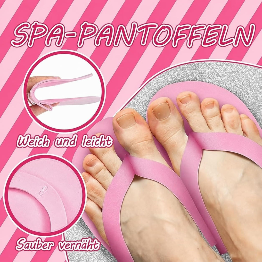 30 Stück Spa-Party-Set für Mädchen 10 Kimono-Bademäntel mit V-Ausschnitt, 10 weiche Spa-Stirnbänder,