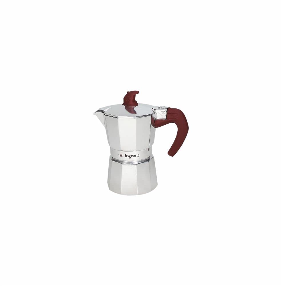 Tognana Extra Style Espressokocher für 1 Tasse, Aluminium, Grau 1 tazza Rosa, 1 tazza Rosa