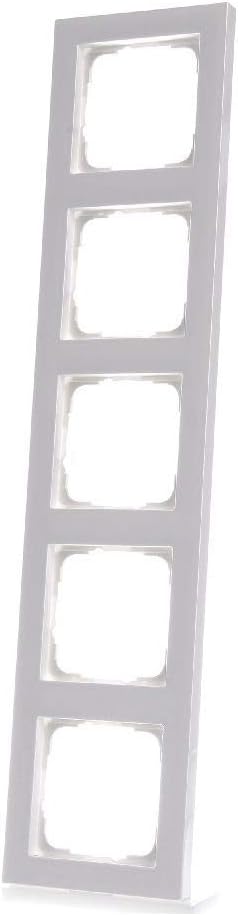 GIRA Serie Standard 55 - reinweiss glänzend (021529) Rahmen 5f reinweiss E2