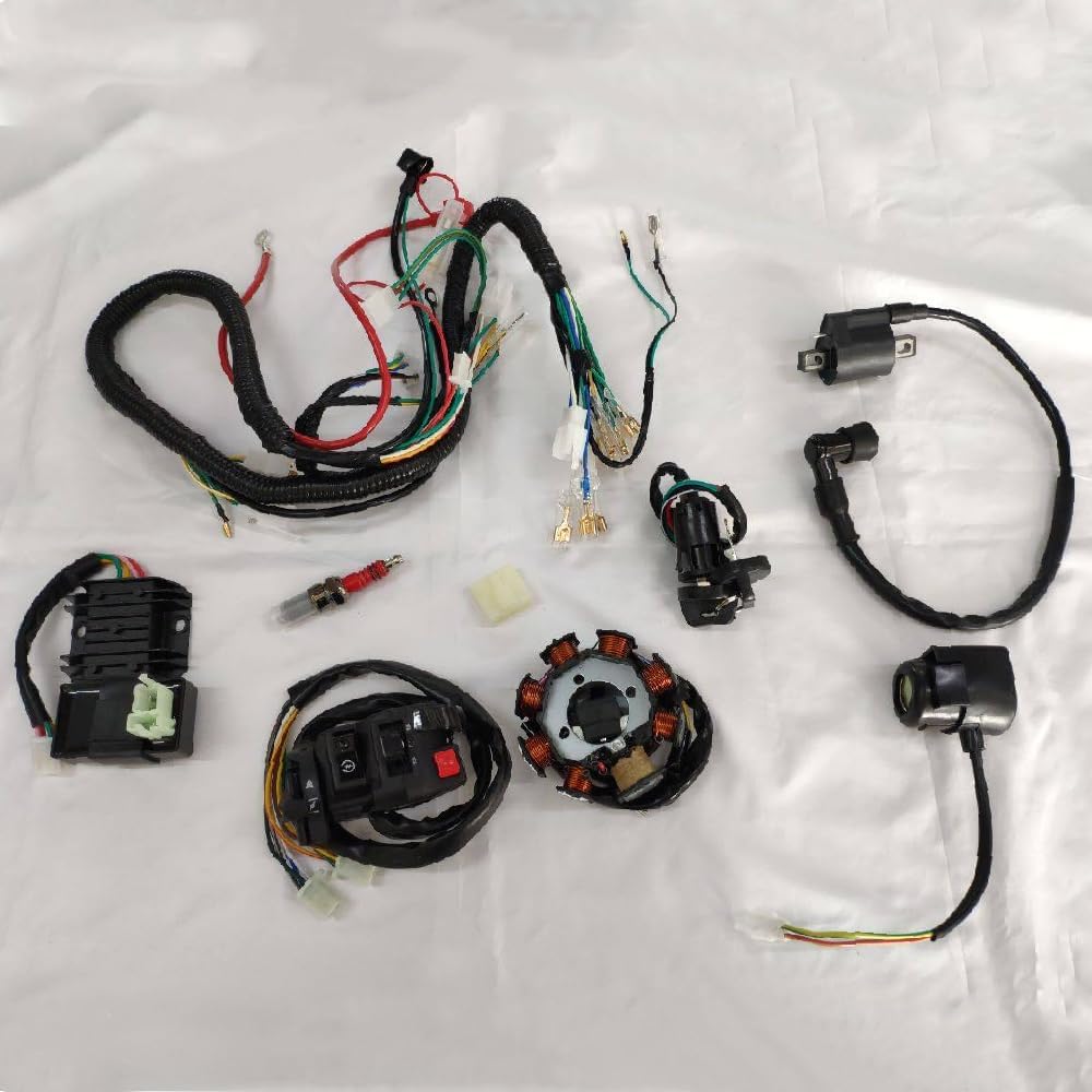Riloer Kompletter elektrischer Kabelbaumsatz für ATV Quad 150/200/250 DC, Kabelbaum, Webstuhlkabel C
