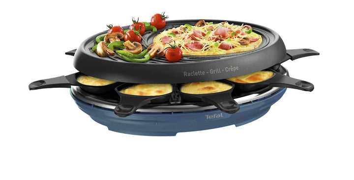 Tefal Colormania Raclette 3-in-1 Raclettegerät für Grill und Pfannkuchen, Antihaftbeschichtung, Easy