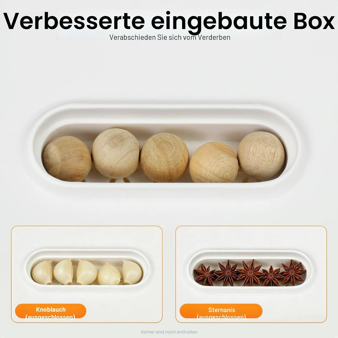 Müslispender 20L Reisbehälter Cornflakes Spender Reisspender mit Messbecher, Reisspender Reis Vorrat