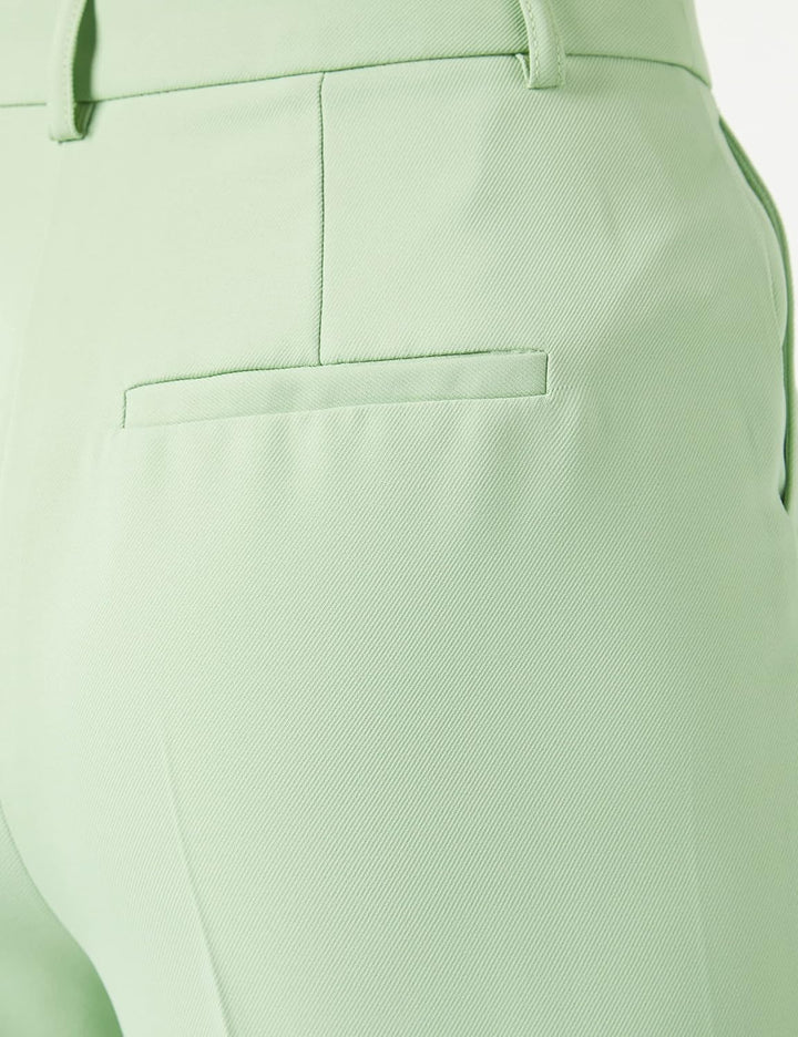 MAMALICIOUS Damen Nmdrewie Hw Straight Pants Ko Noos XS Quiet Green, XS Quiet Green