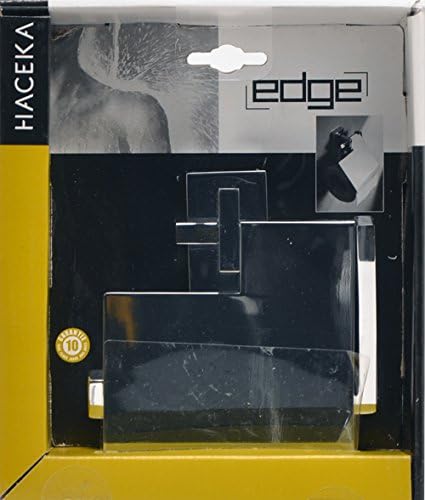 HACEKA Edge Papierrollenhalter mit Blende, verchromt, 1143811 Papierrollenhalter mit Deckel, Papierr