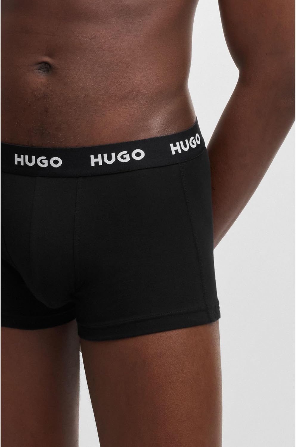 HUGO Herren Trunk Triplet Pack Dreier-Pack eng anliegende Boxershorts aus Stretch-Baumwolle mit kurz