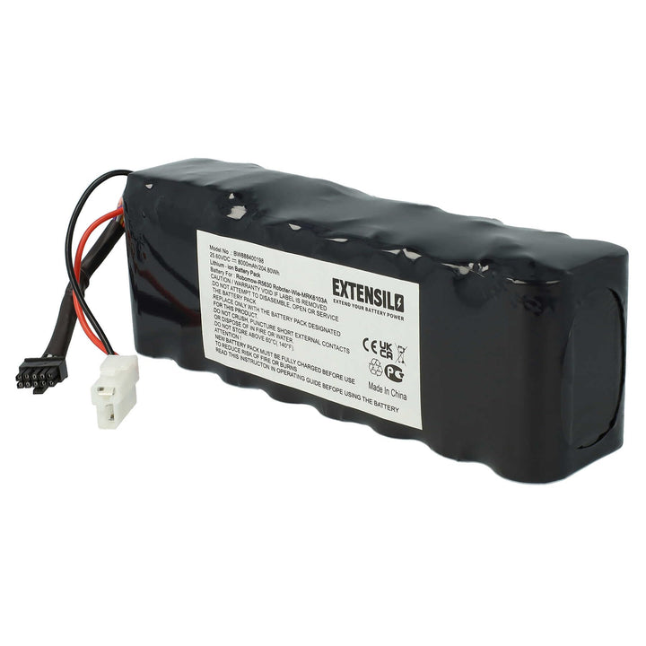 EXTENSILO Akku Ersatz für BAT6000A, BAT6000C, BAT6001B, MRK6103A, MRK6105A für Rasenroboter Rasenmäh