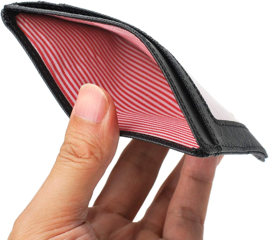 VBAX RFID Slim Wallet for Men Women, 8 Card Slot Leather Minimalist Front Pocket Credit Card Holders