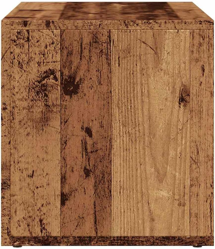 vidaXL Aufbewahrungstruhe Altholz-Optik 69,5x34x36 cm Holzwerkstoff, Aufbewahrungstruhe, Plattenspie