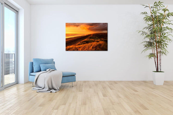 deyoli Neuseeland Küste Format: 100x70 als Leinwandbild, Motiv fertig gerahmt auf Echtholzrahmen, Ho