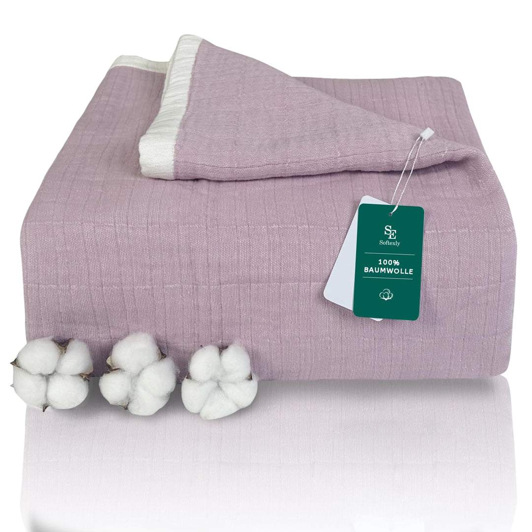 SE SOFTEXLY Premium Kuscheldecke 130x150 cm - Bettüberwurf Wohndecke Wendedecke Kuscheldecke Sofadec