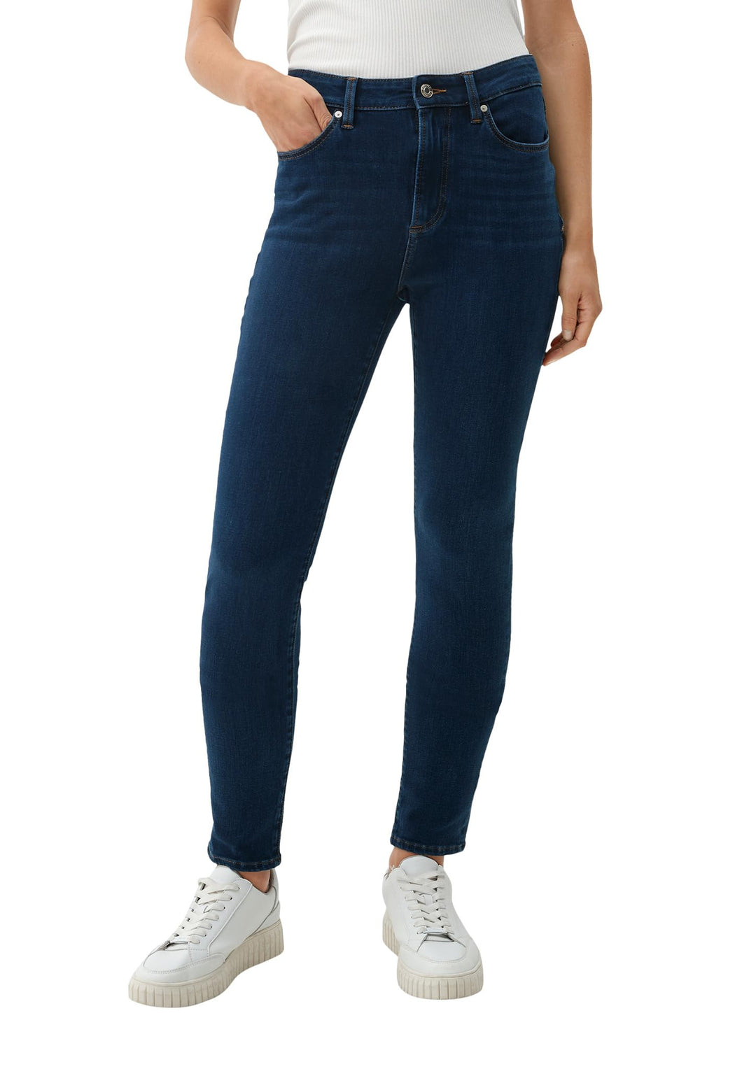 s.Oliver Ankle-Jeans Izabell/Skinny Fit/High Rise/Skinny Leg 32-34 59z6 Blau, 32-34 59z6 Blau
