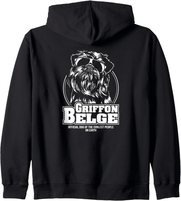 Lustiger Griffon Belge coolest people Hund Hundespruch Kapuzenjacke