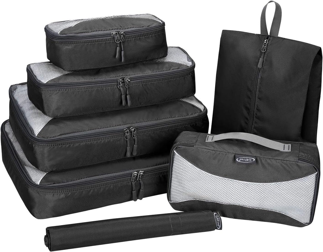G4Free 3/6/7 Stück Packing Cubes Organizer für Koffer Faltbare Kleidertasche Schuhbeutel Packwürfel