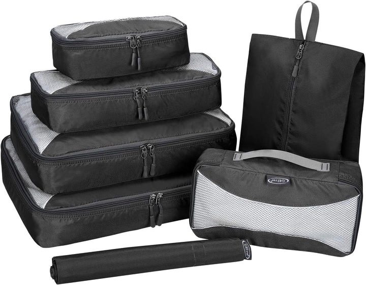 G4Free 3/6/7 Stück Packing Cubes Organizer für Koffer Faltbare Kleidertasche Schuhbeutel Packwürfel