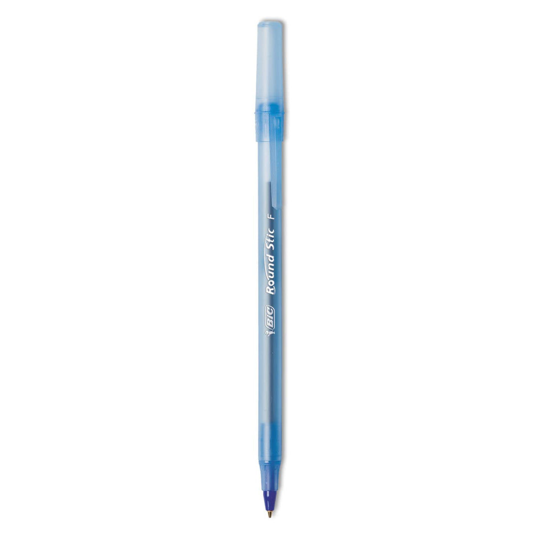 BIC America GSF11BE Round Stic Ballpoint Stick Pen Blue Ink, Fine, Dozen