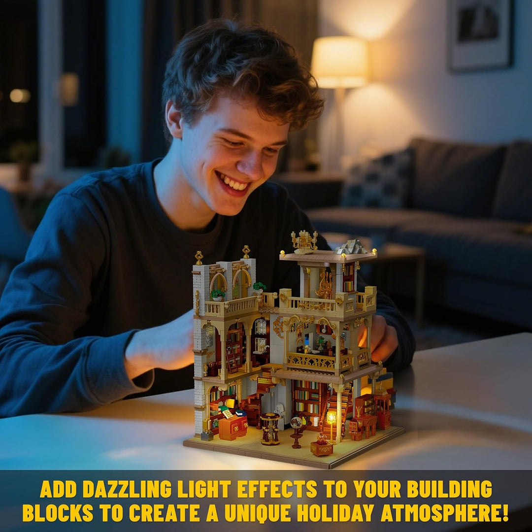 JMBricklayer LED-Licht-Baustein-Set, 2 x 6 Leuchtsteine mit Lichtsensormodus, DIY-Beleuchtungsbauste
