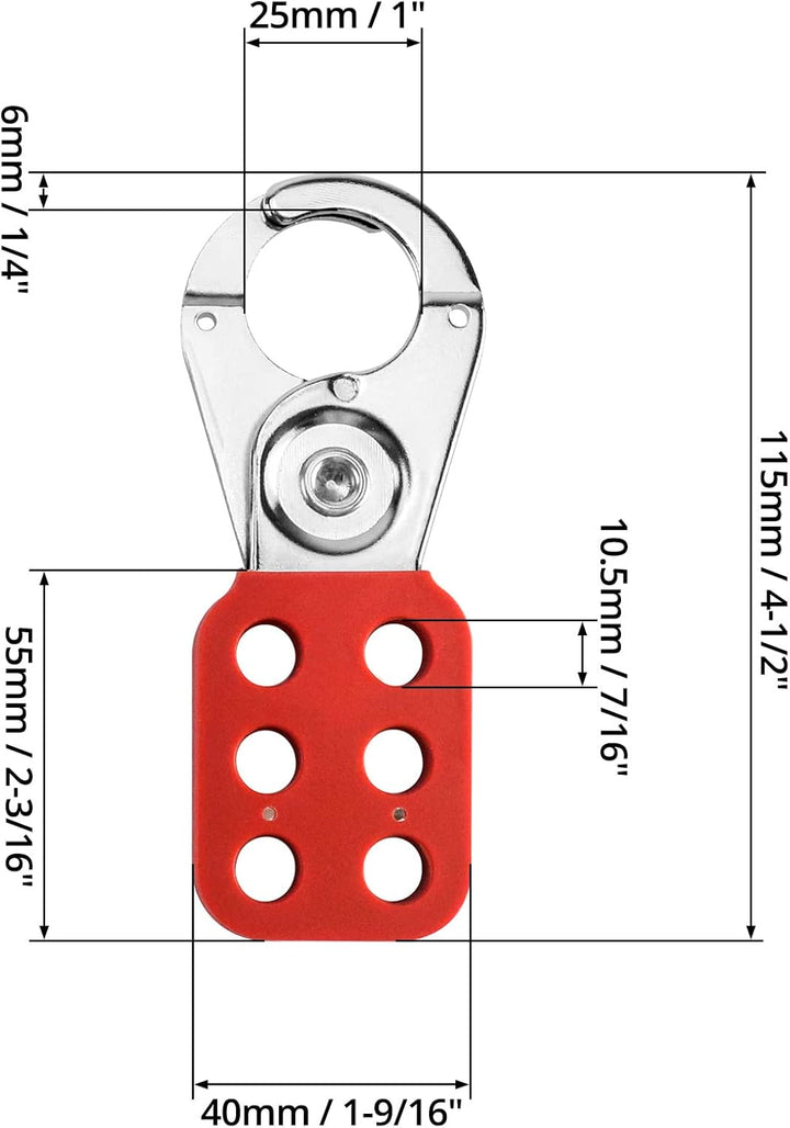 QWORK® Lock Out Haspe , Verriegelungshaspe , 6 Pieces 6 Pack, 6 Pack