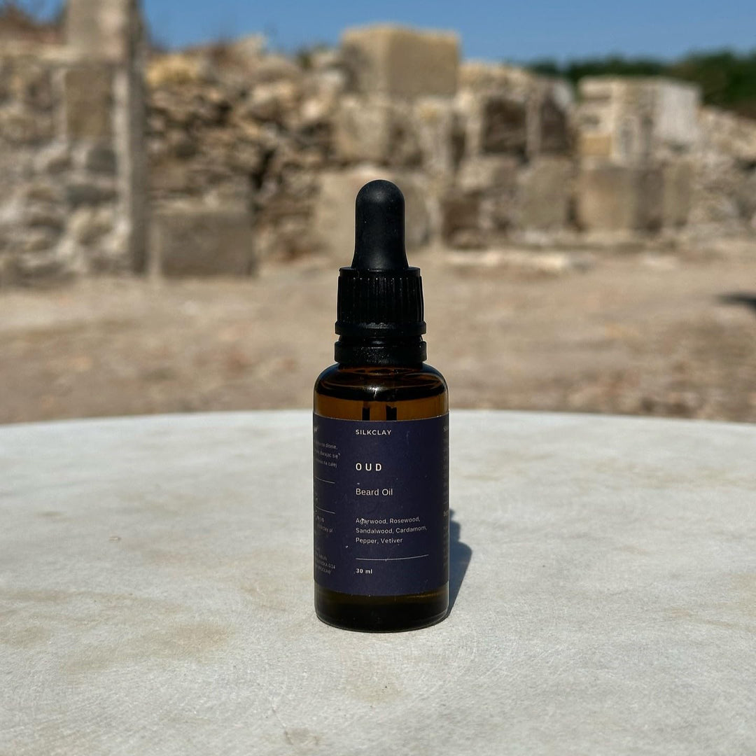 SILKCLAY Oud Bartöl und Gesichtshautöl Beard Oil aus 6 Ölen nährt und revitalisiert 30 ml Palisander