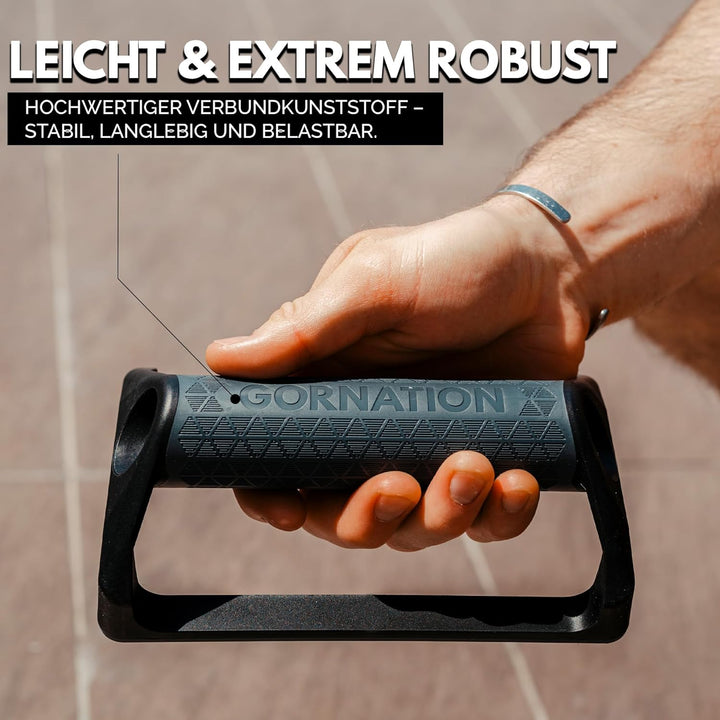 GORNATION Liegestützgriffe, Push Up Bars mit Silikongriff & rutschfester Gummibasis, Leicht & Transp