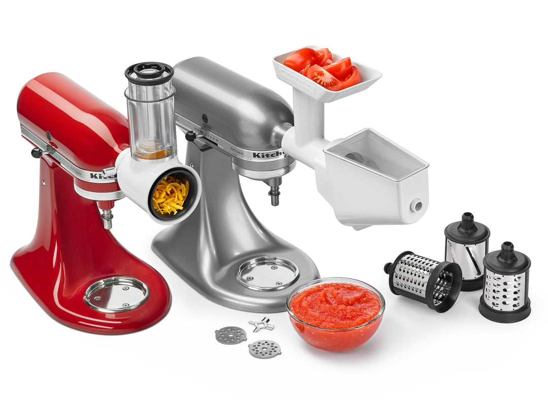 KitchenAid 5KSMFPPC FPPC Zubehörset - Fleischwolf, Pürieraufsatz und Gemüseschneider, Rostfreier Sta