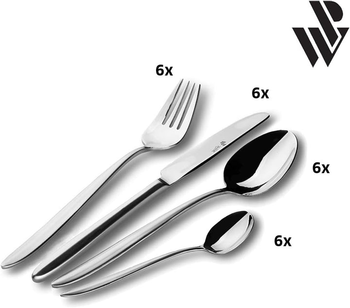 PW Paul Wirths Roma 24-TLG. Besteckset satiniert im Etui 24-teilig, 24-teilig