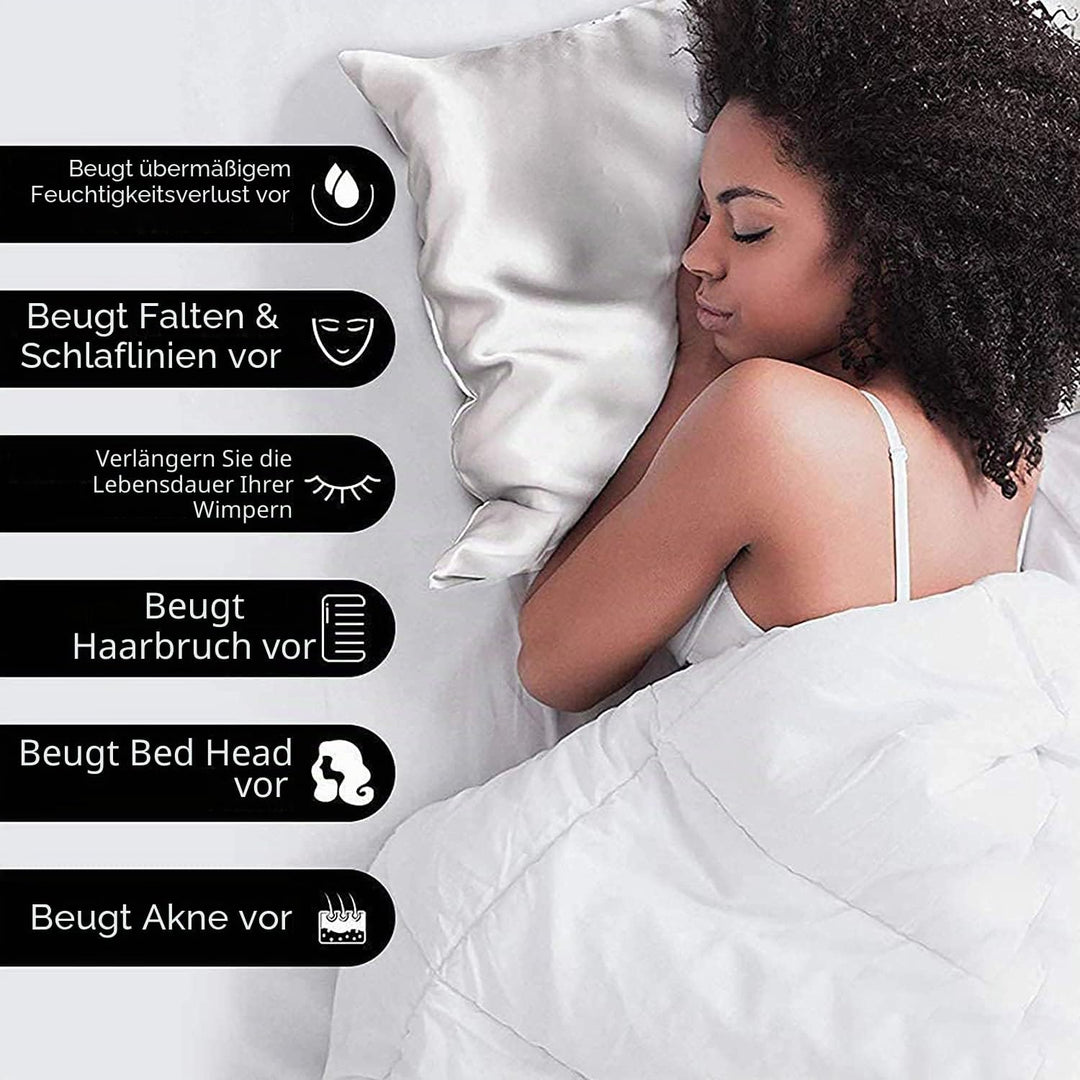 Kissenbezug aus Naturseide, hypoallergen, 22 Momme, 100% Seide, 600 Fäden, mit verdecktem Reissversc