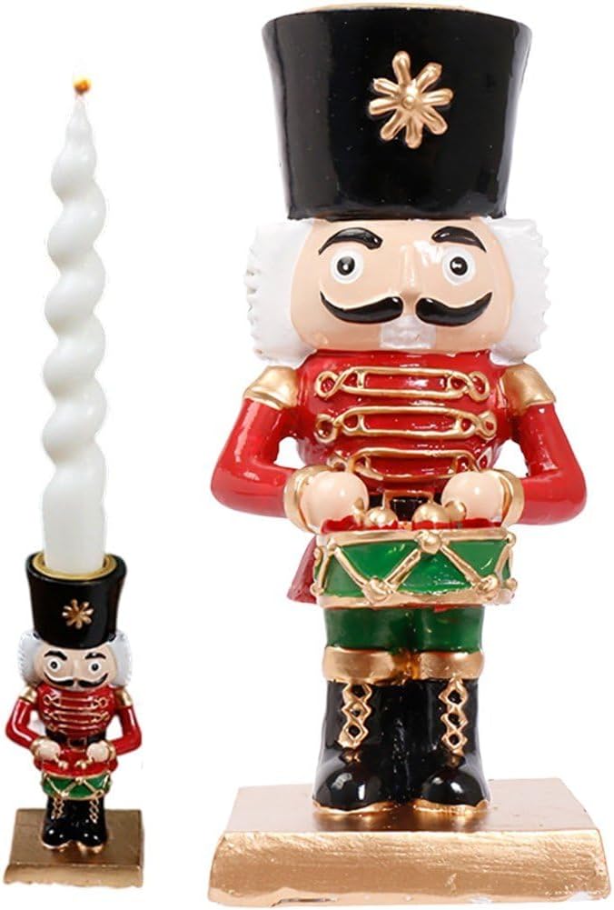 Nussknacker-kerzenhalter, Soldat, Weihnachts-nussknacker-Figur, Kerzenständer, Tischdekoration, Weih