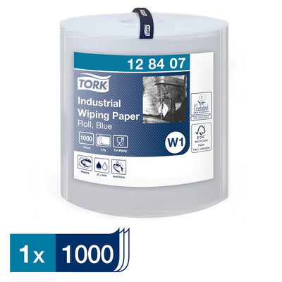 Tork 128407 Industrie Papierwischtücher für W1 Bodenständer- und Wandhalter-System / Saugfähige, 3-l