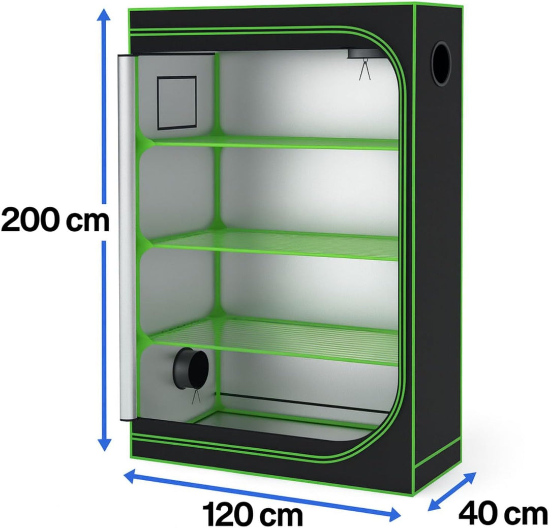 Weedness Dark Box Grow-Box für Indoor-Zucht 120x40x200 cm Propagator - Zuchtzelt Growschrank Growzel