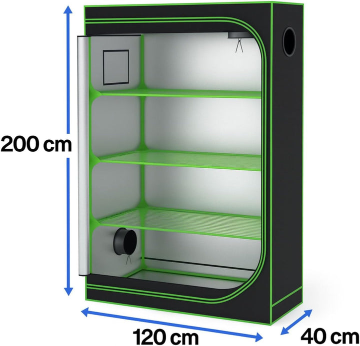 Weedness Dark Box Grow-Box für Indoor-Zucht 120x40x200 cm Propagator - Zuchtzelt Growschrank Growzel