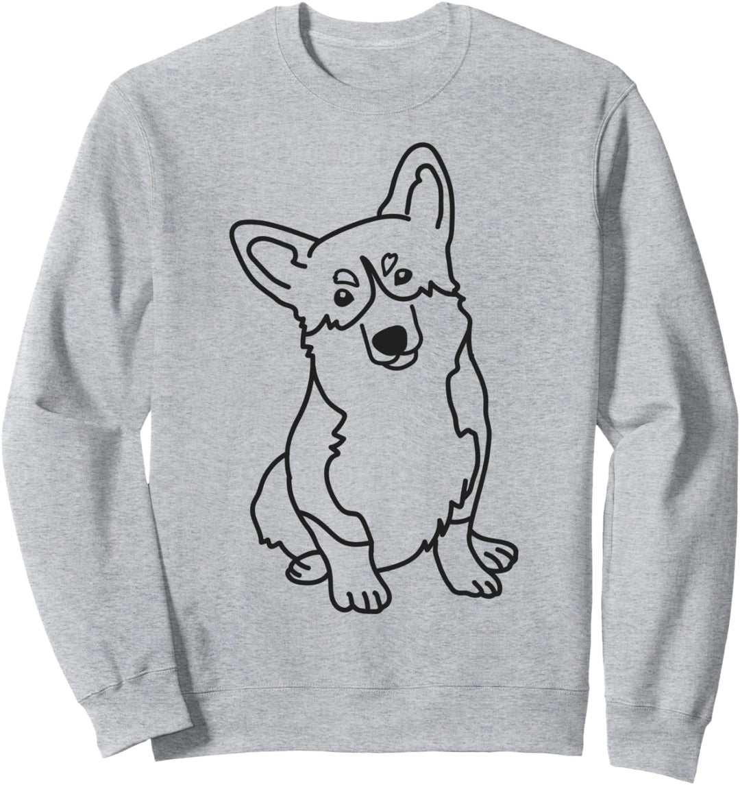 Trendy Line Corgi Sitting Sweatshirt