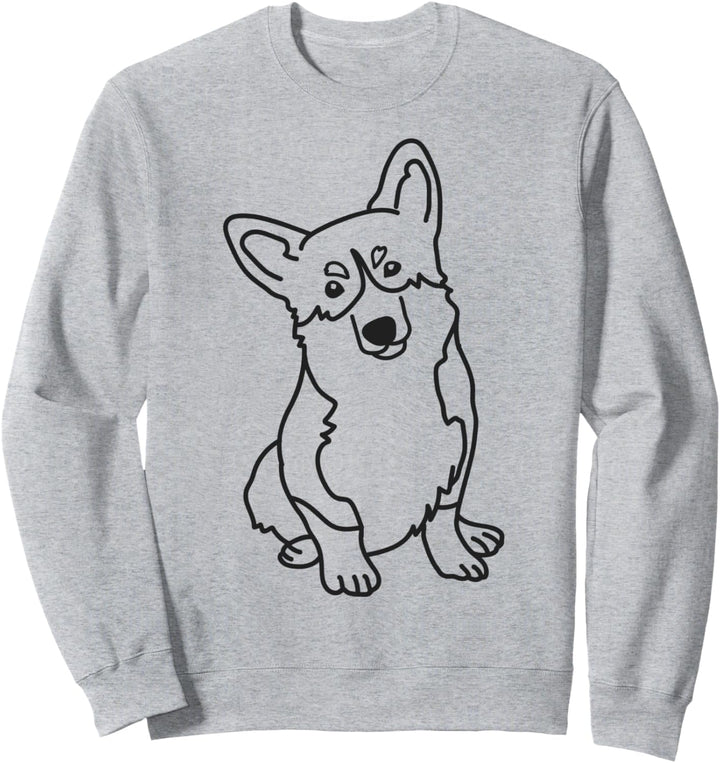Trendy Line Corgi Sitting Sweatshirt