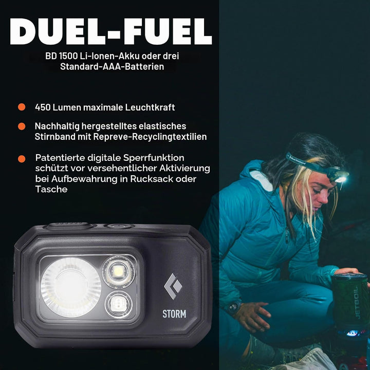 Black Diamond Storm 450 Headlamp Black one size, Black one size