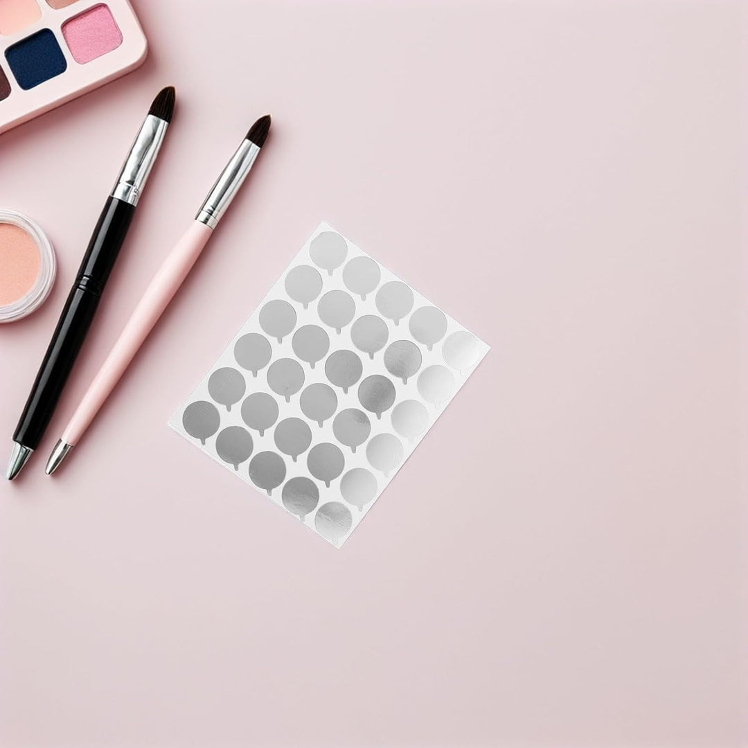 Ciieeo 40 Blatt Wimpernverlängerungskleber Aufkleber aus Aluminium Silber Einweg Easy Peel Schutzpad